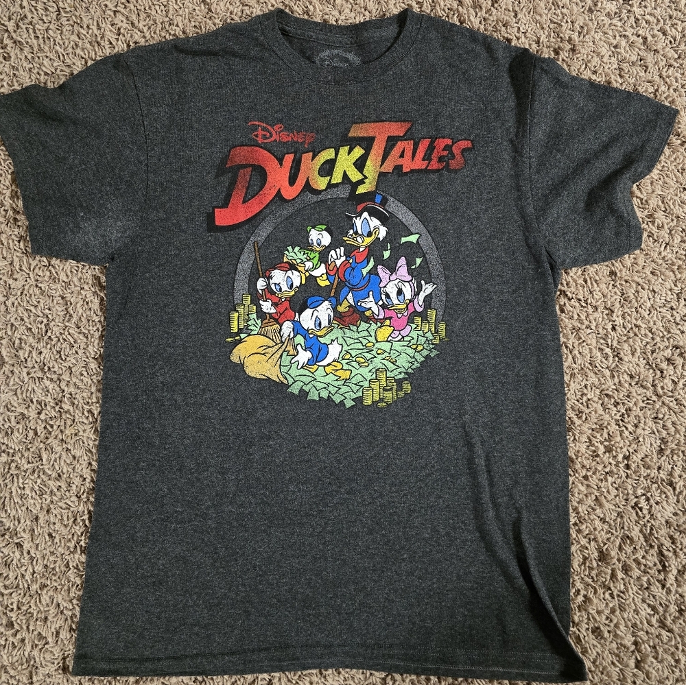 Disney DuckTales Charcoal Tee with Colorful Print